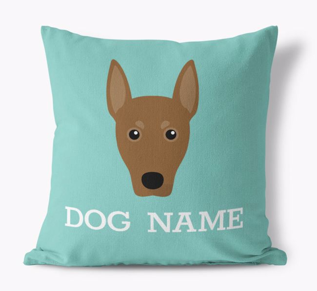 {dogsName}'s Icon: Personalized {breedFullName} Canvas Pillow